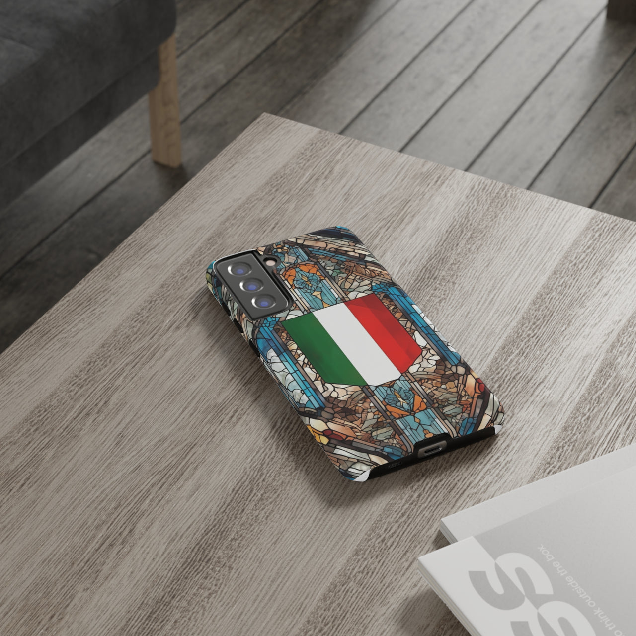 Coque Rigide iPhone - Blason italien et vitrail - Italie