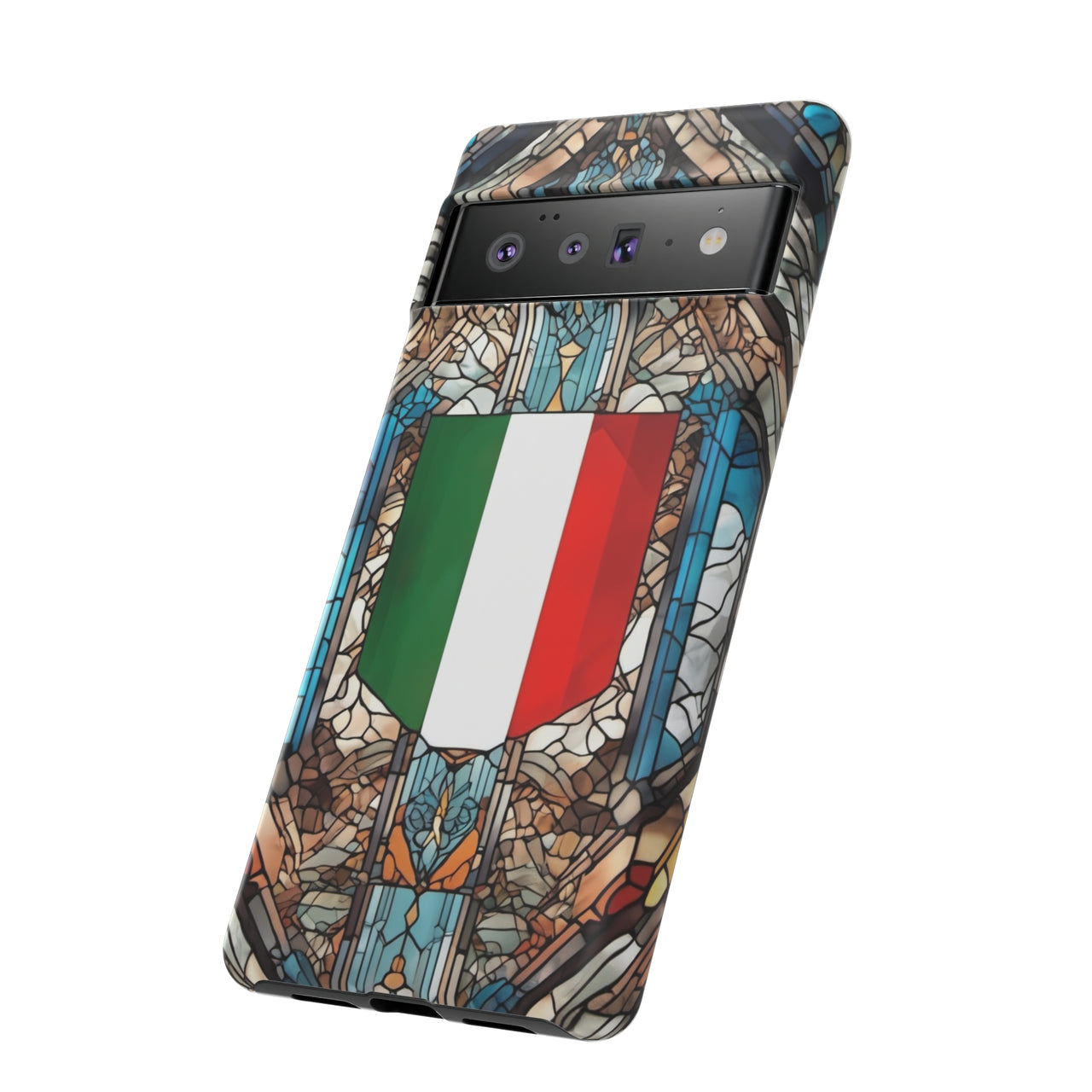 Coque Rigide iPhone - Blason italien et vitrail - Italie