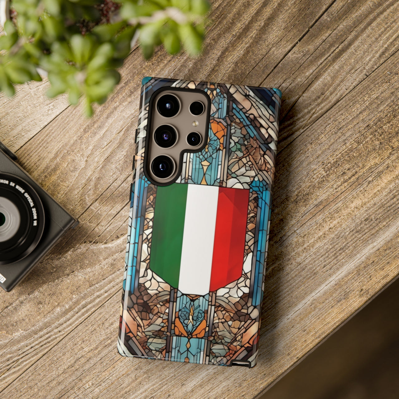 Coque Rigide iPhone - Blason italien et vitrail - Italie