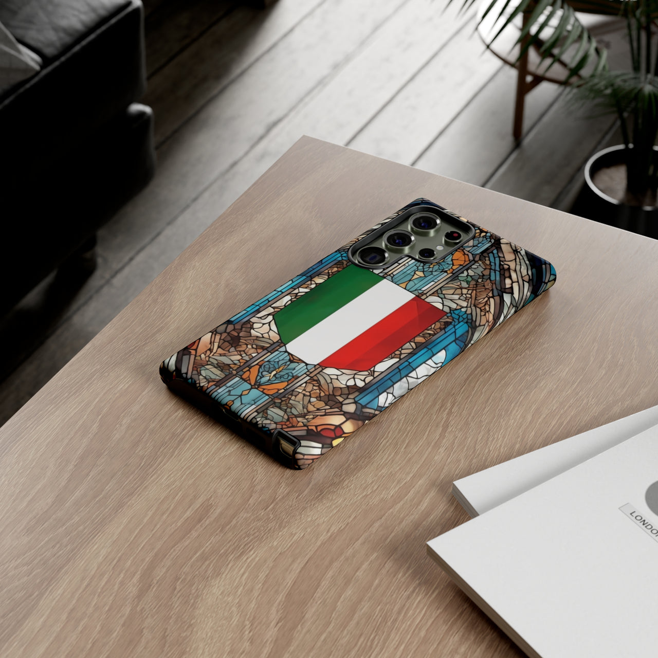 Coque Rigide iPhone - Blason italien et vitrail - Italie