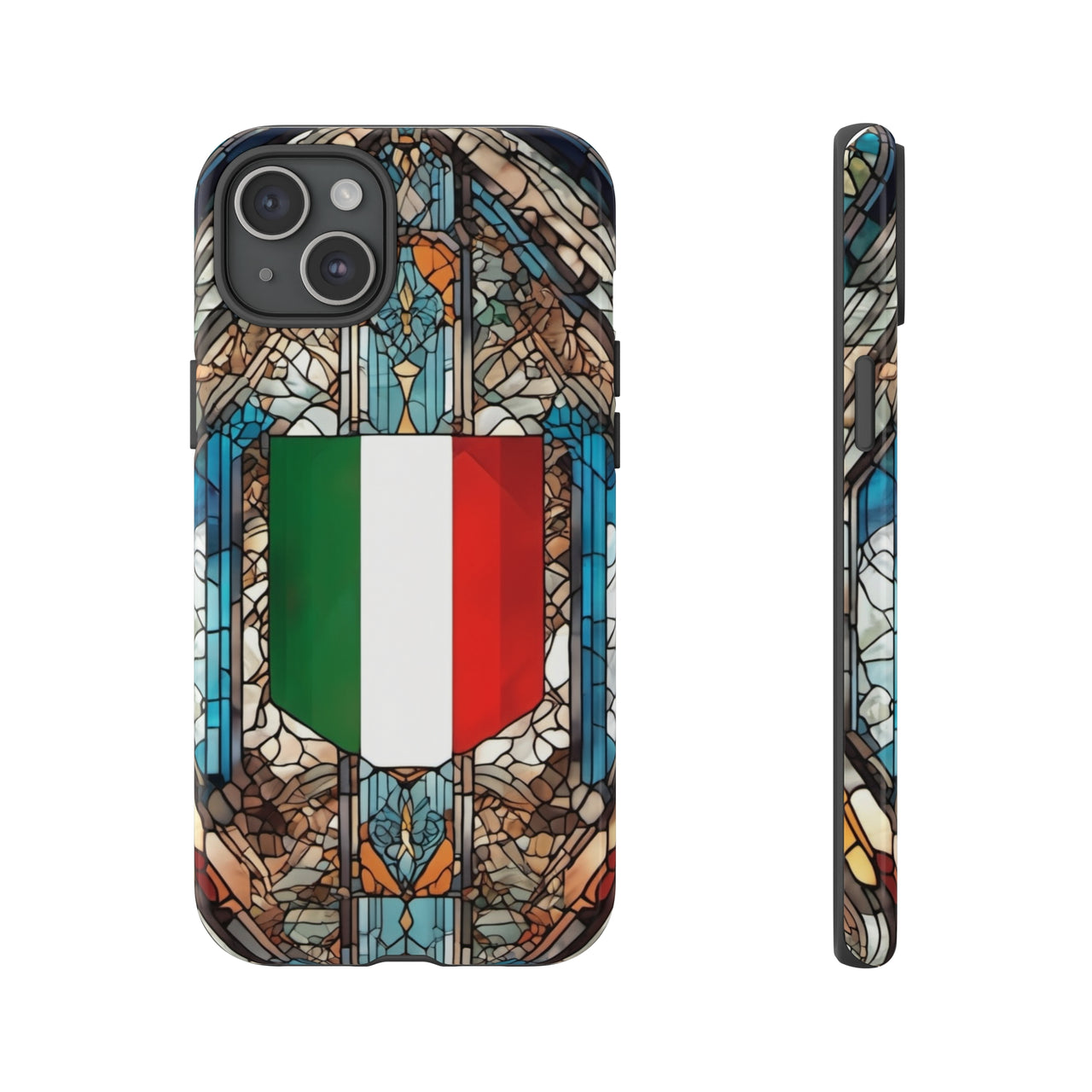 Coque Rigide iPhone - Blason italien et vitrail - Italie