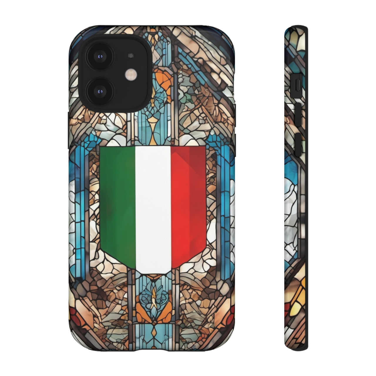 Coque Rigide iPhone - Blason italien et vitrail - Italie