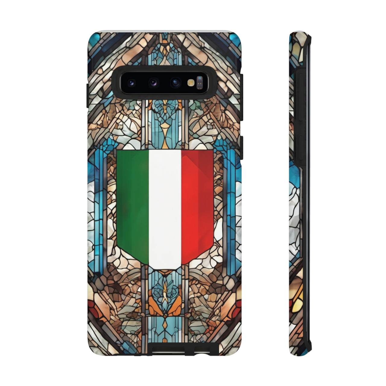 Coque Rigide iPhone - Blason italien et vitrail - Italie