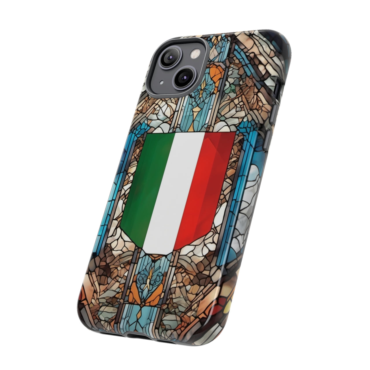 Coque Rigide iPhone - Blason italien et vitrail - Italie