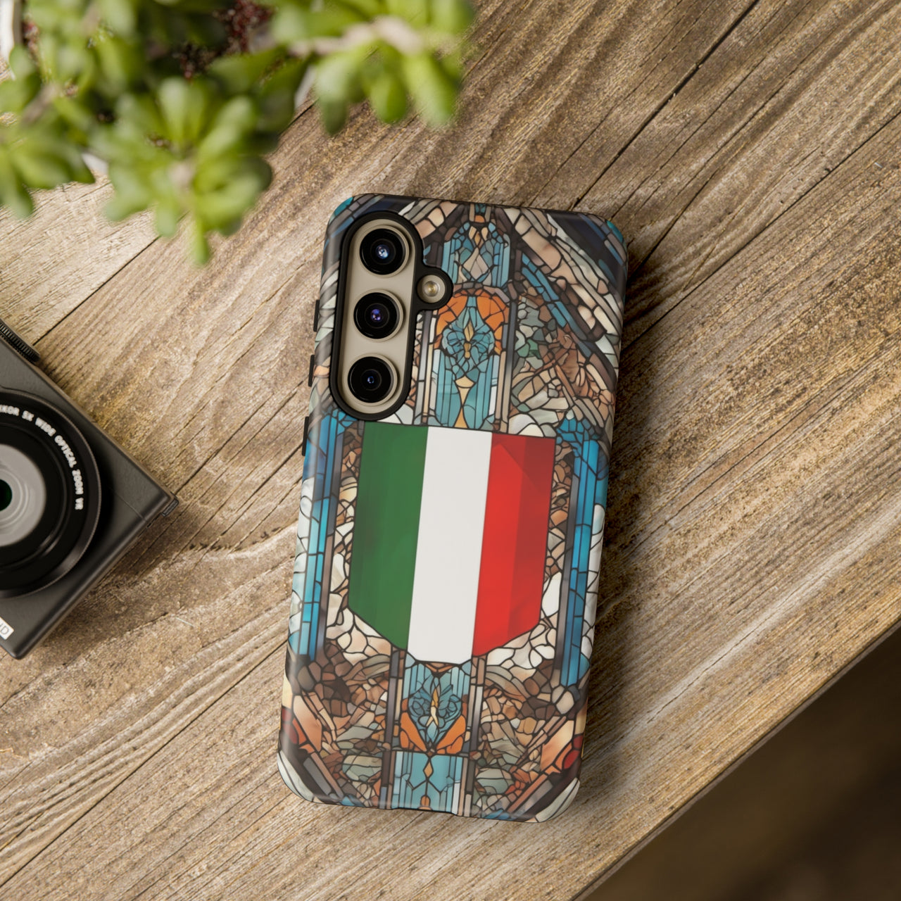 Coque Rigide iPhone - Blason italien et vitrail - Italie