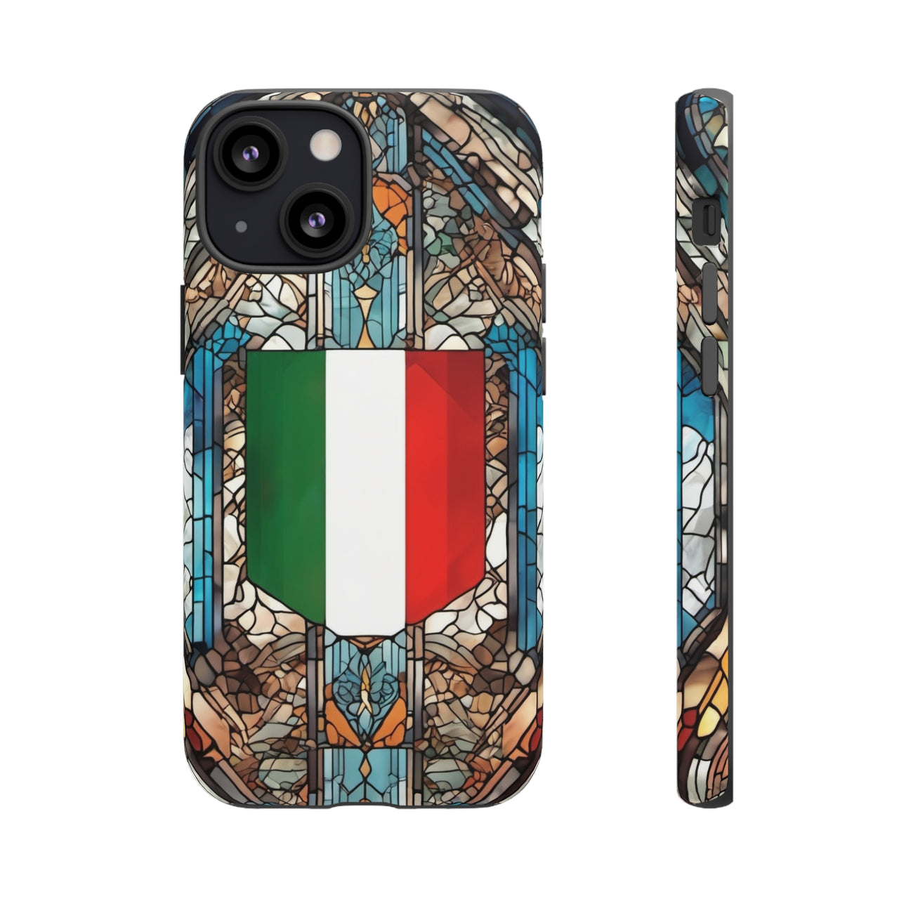 Coque Rigide iPhone - Blason italien et vitrail - Italie