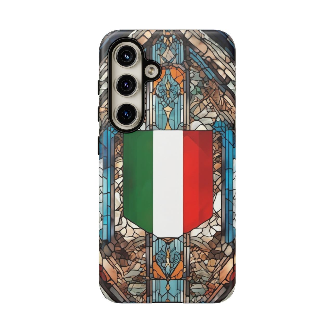 Coque Rigide iPhone - Blason italien et vitrail - Italie