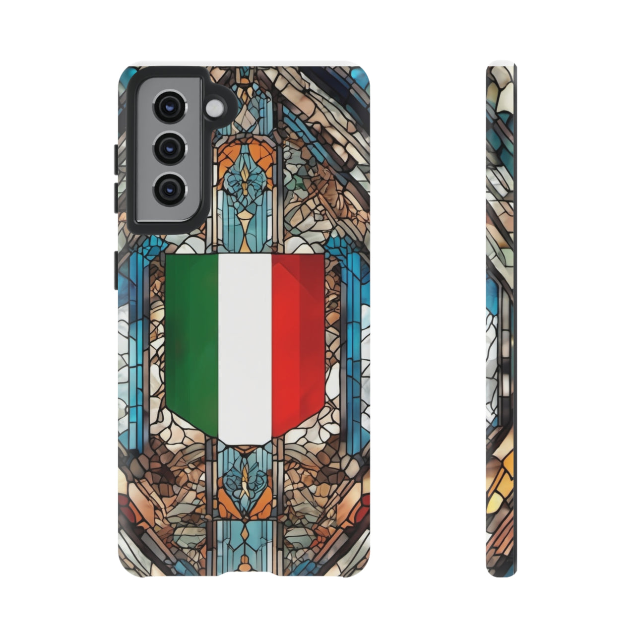 Coque Rigide iPhone - Blason italien et vitrail - Italie