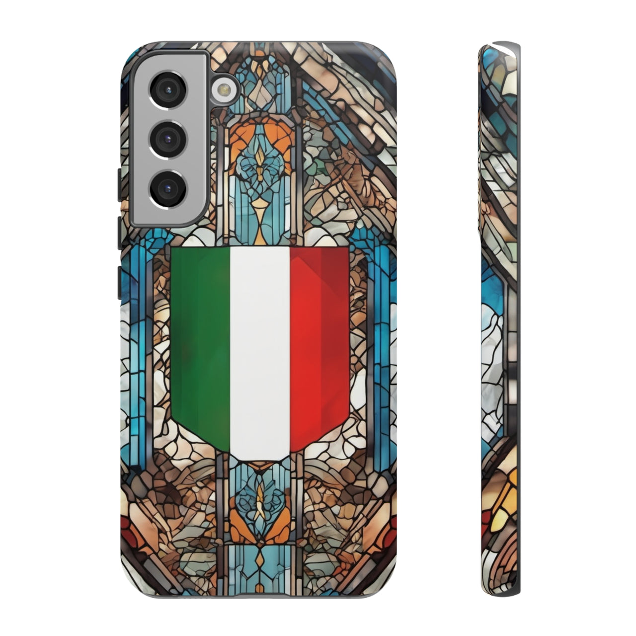 Coque Rigide iPhone - Blason italien et vitrail - Italie