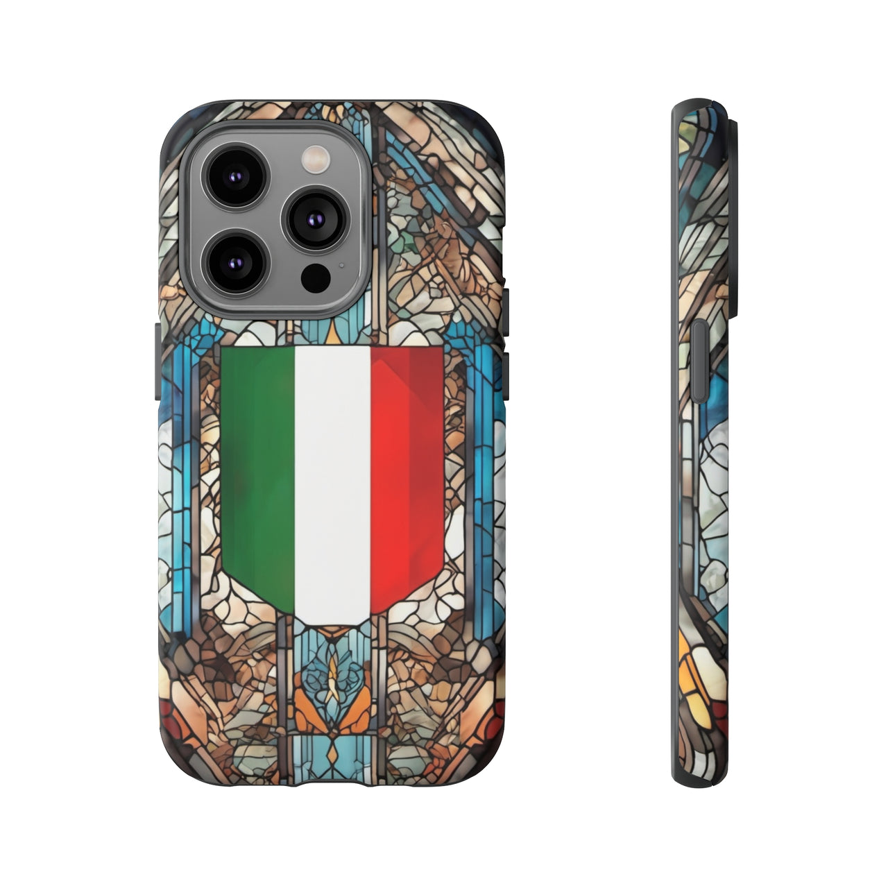 Coque Rigide iPhone - Blason italien et vitrail - Italie