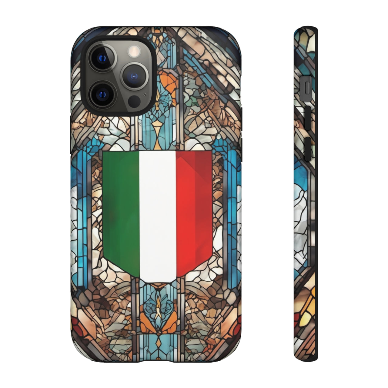 Coque Rigide iPhone - Blason italien et vitrail - Italie