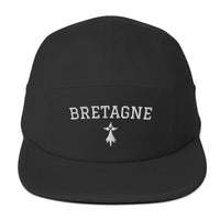 Thumbnail for Bretagne et hermine - Casquette BRODÉE premium 5 panneaux