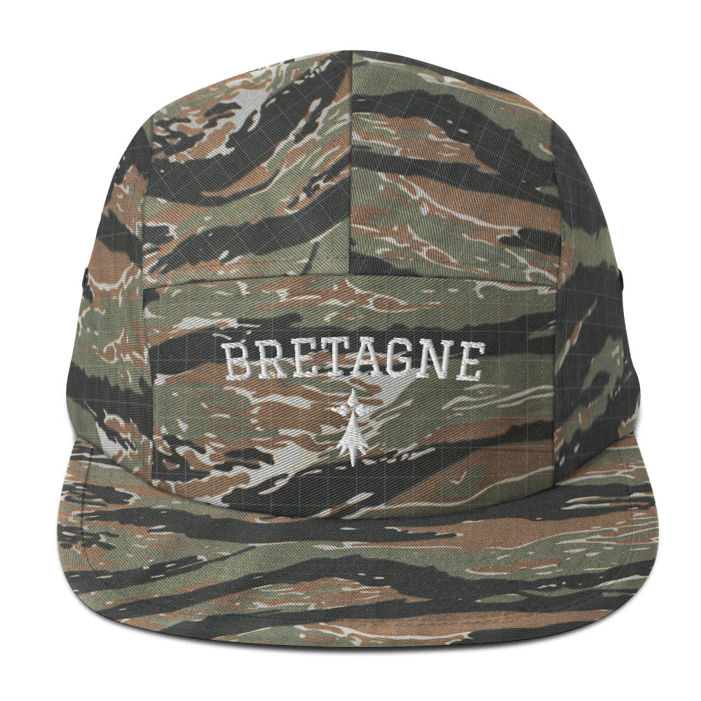 Bretagne et hermine - Casquette BRODÉE premium 5 panneaux