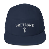 Thumbnail for Bretagne et hermine - Casquette BRODÉE premium 5 panneaux