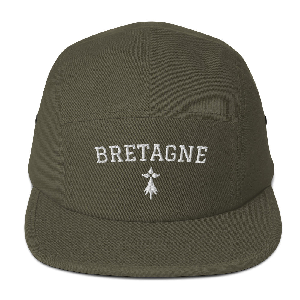 Bretagne et hermine - Casquette BRODÉE premium 5 panneaux