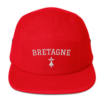 Thumbnail for Bretagne et hermine - Casquette BRODÉE premium 5 panneaux