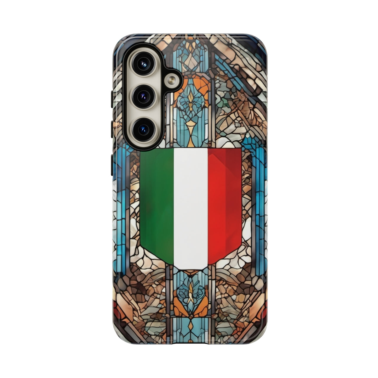 Coque Rigide iPhone - Blason italien et vitrail - Italie