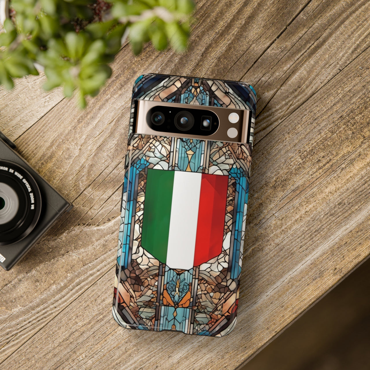 Coque Rigide iPhone - Blason italien et vitrail - Italie