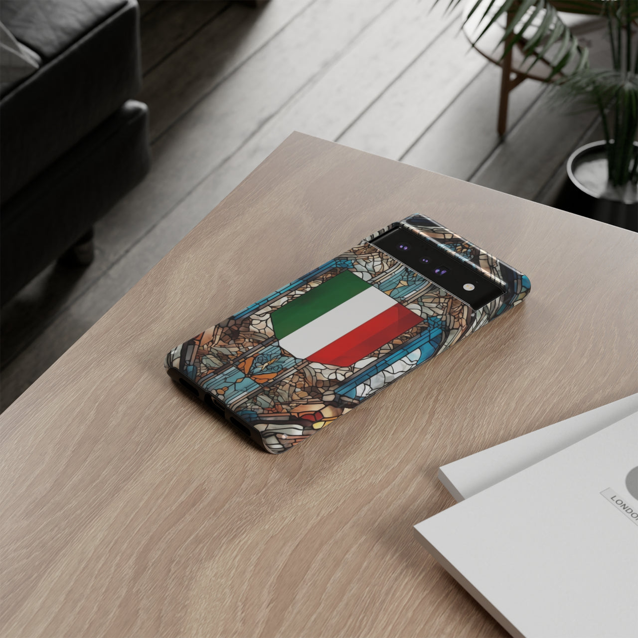 Coque Rigide iPhone - Blason italien et vitrail - Italie