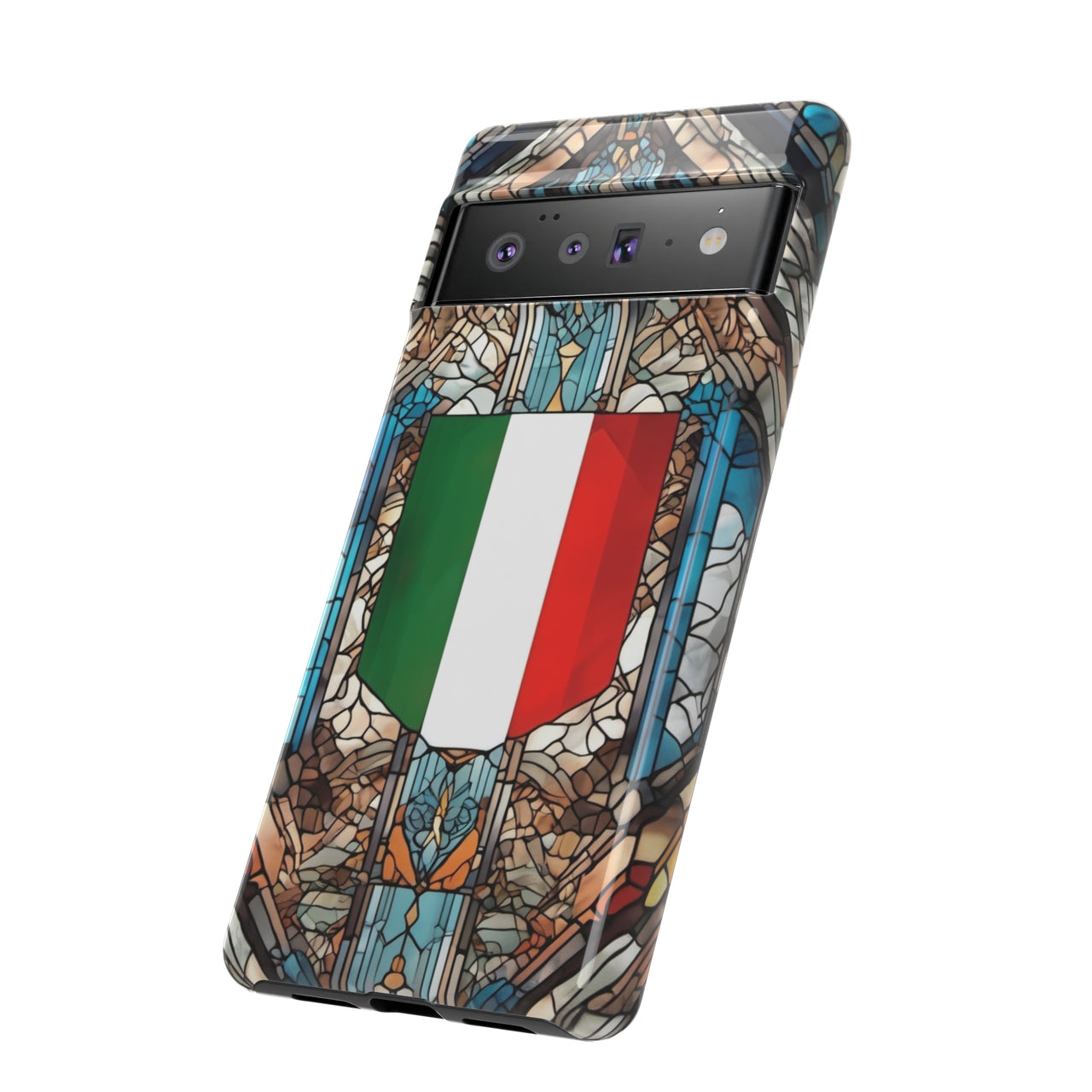 Coque Rigide iPhone - Blason italien et vitrail - Italie