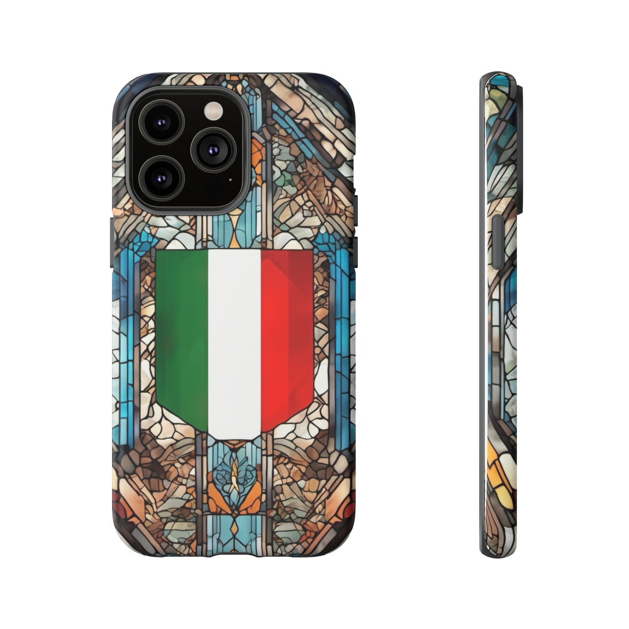 Coque Rigide iPhone - Blason italien et vitrail - Italie