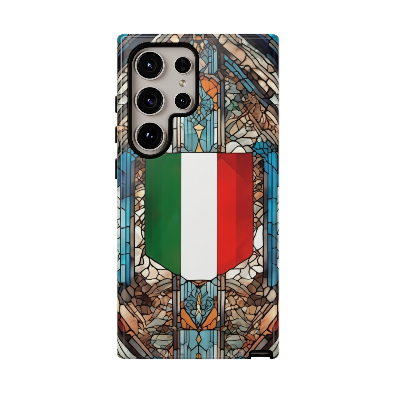 Coque Rigide iPhone - Blason italien et vitrail - Italie