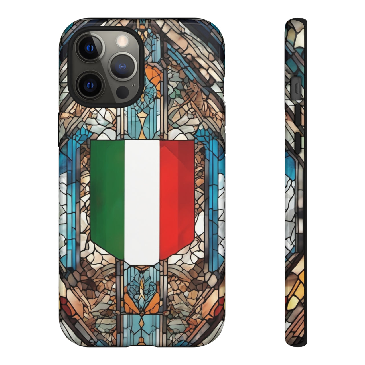 Coque Rigide iPhone - Blason italien et vitrail - Italie