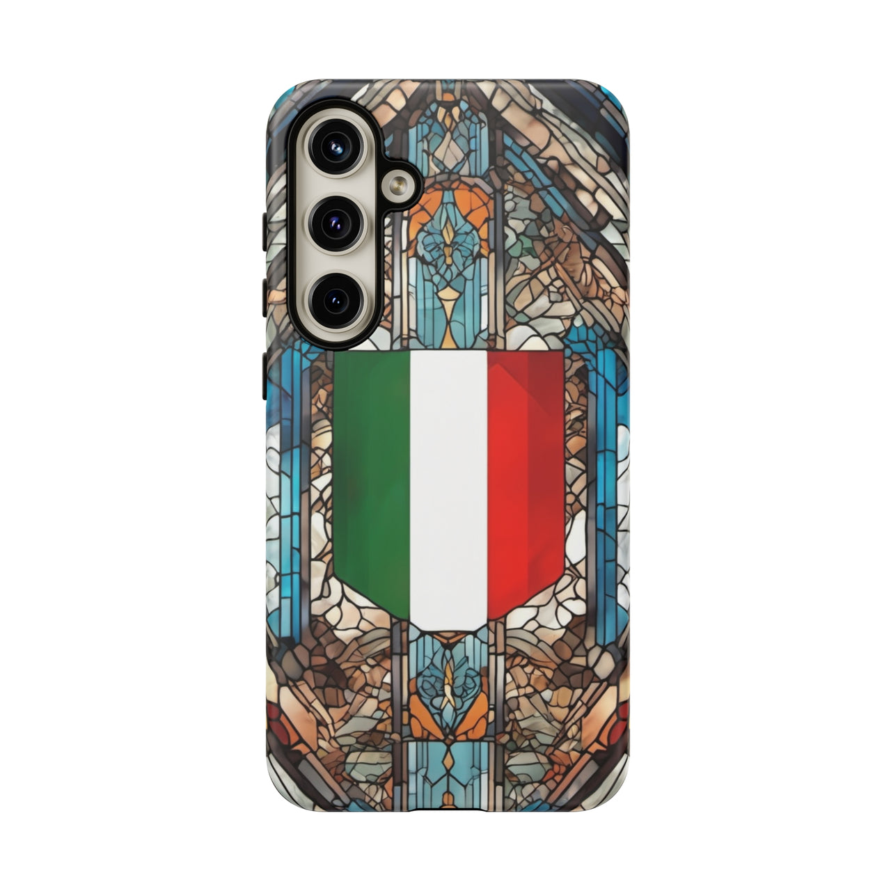 Coque Rigide iPhone - Blason italien et vitrail - Italie