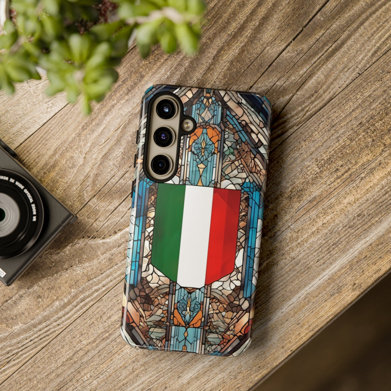 Coque Rigide iPhone - Blason italien et vitrail - Italie