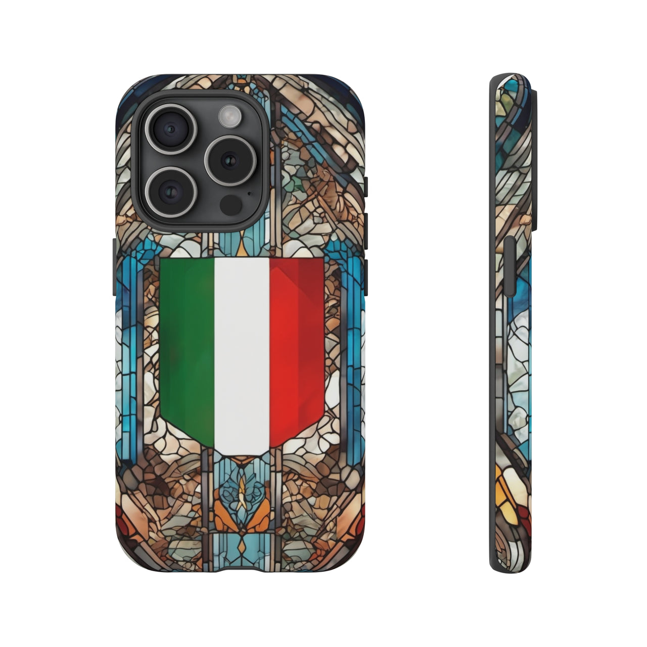 Coque Rigide iPhone - Blason italien et vitrail - Italie