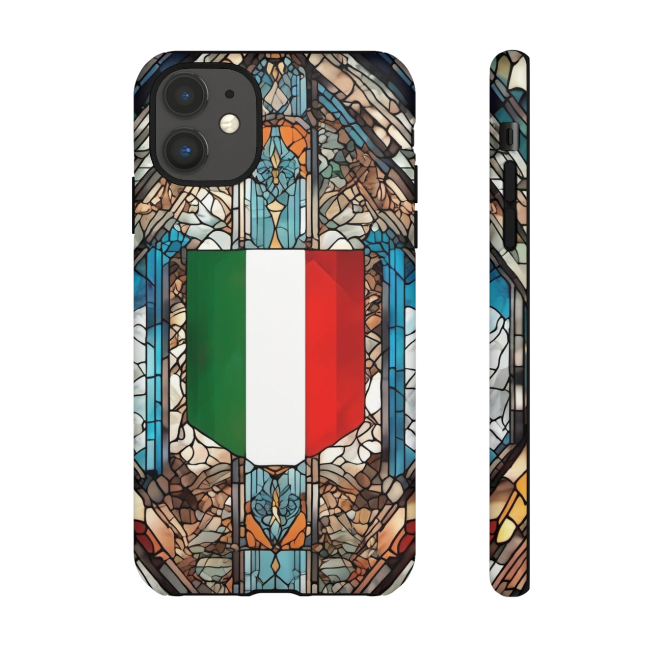 Coque Rigide iPhone - Blason italien et vitrail - Italie