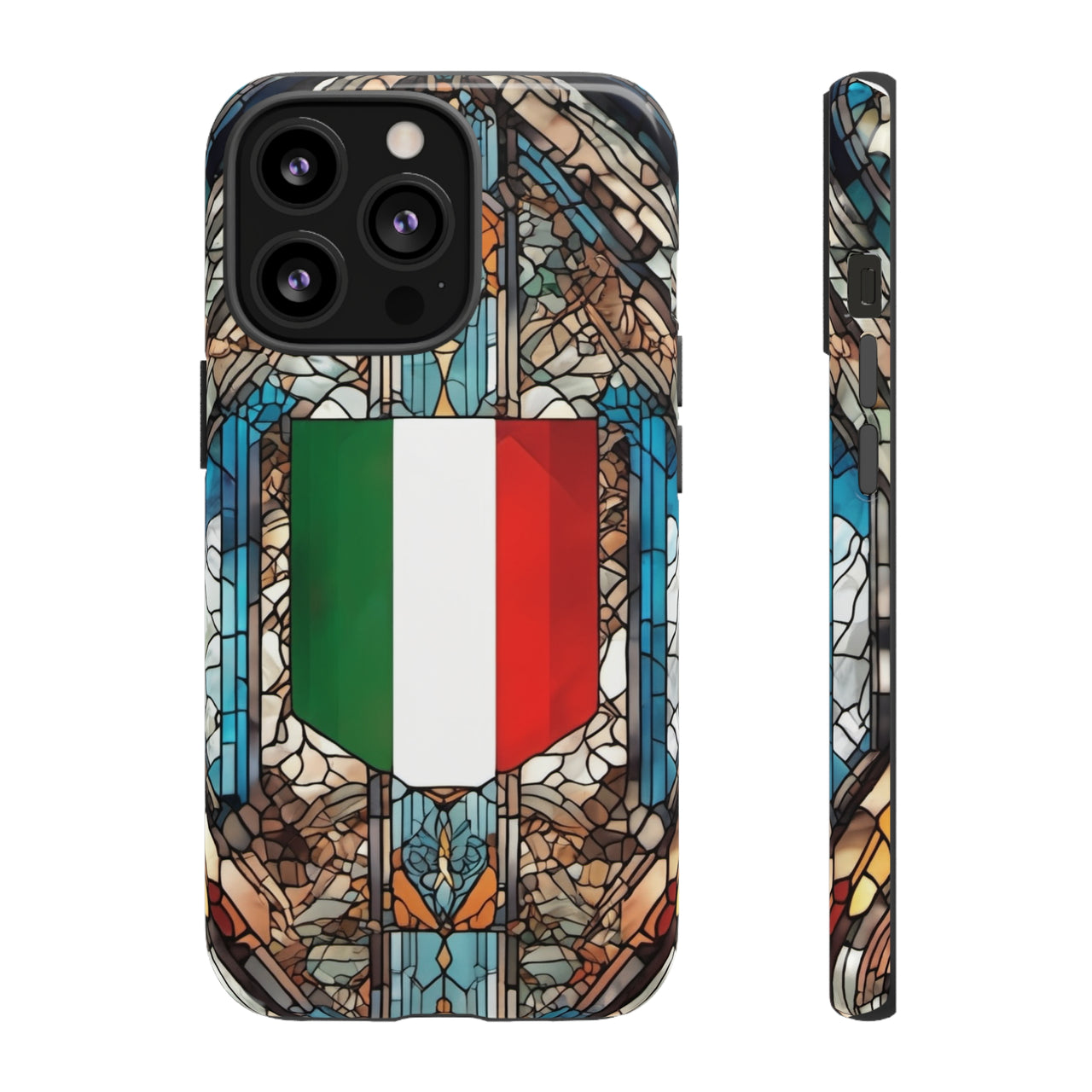 Coque Rigide iPhone - Blason italien et vitrail - Italie