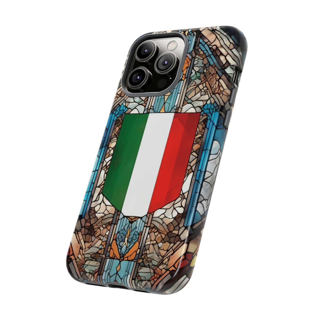 Coque Rigide iPhone - Blason italien et vitrail - Italie