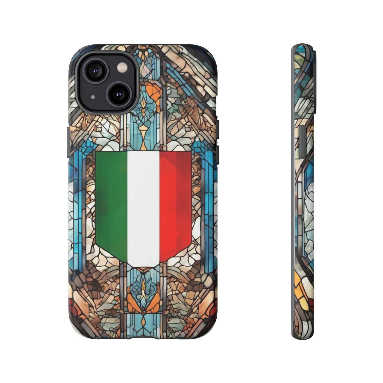 Coque Rigide iPhone - Blason italien et vitrail - Italie