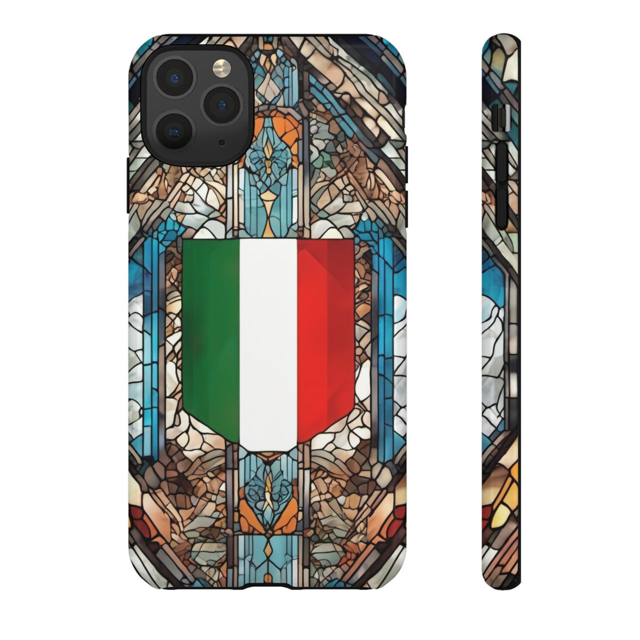 Coque Rigide iPhone - Blason italien et vitrail - Italie