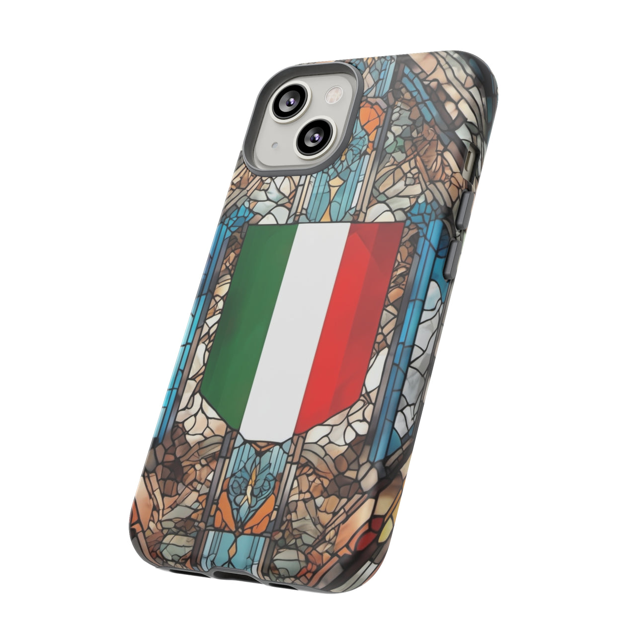 Coque Rigide iPhone - Blason italien et vitrail - Italie