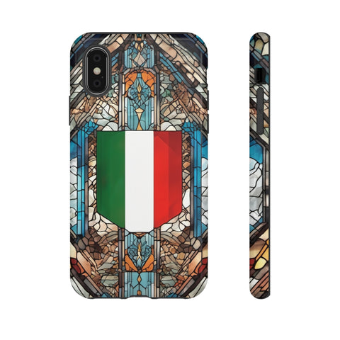 Coque Rigide iPhone - Blason italien et vitrail - Italie