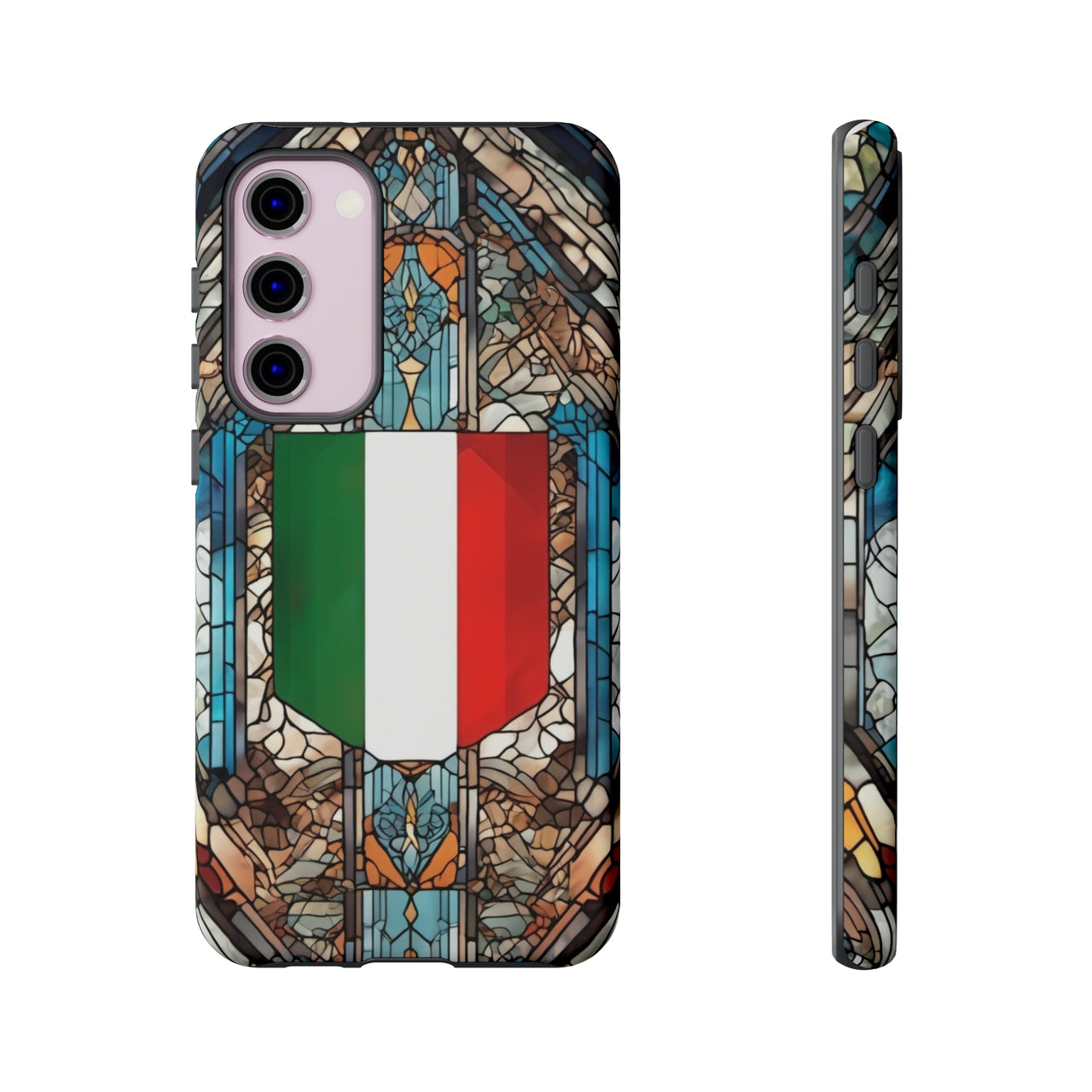 Coque Rigide iPhone - Blason italien et vitrail - Italie