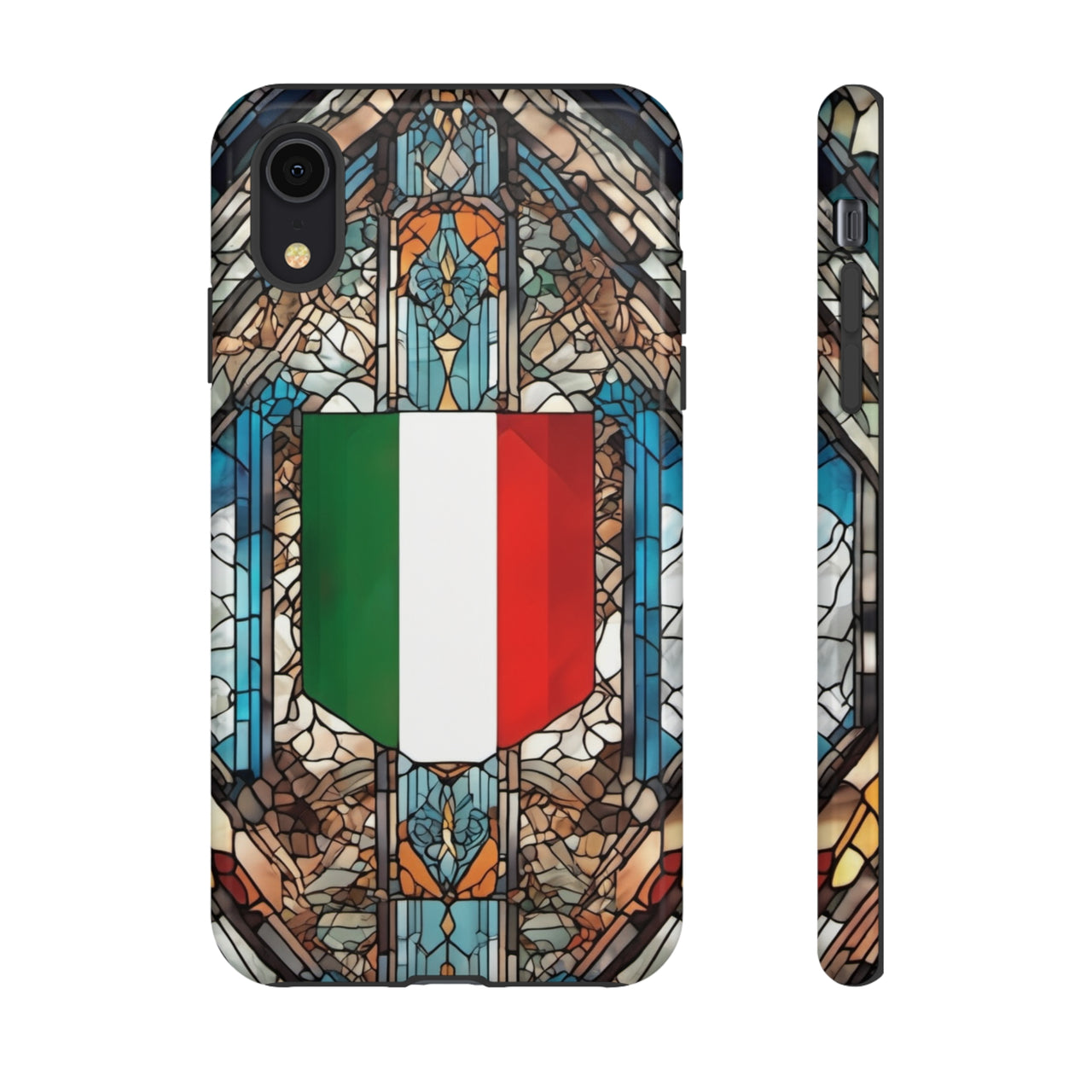 Coque Rigide iPhone - Blason italien et vitrail - Italie