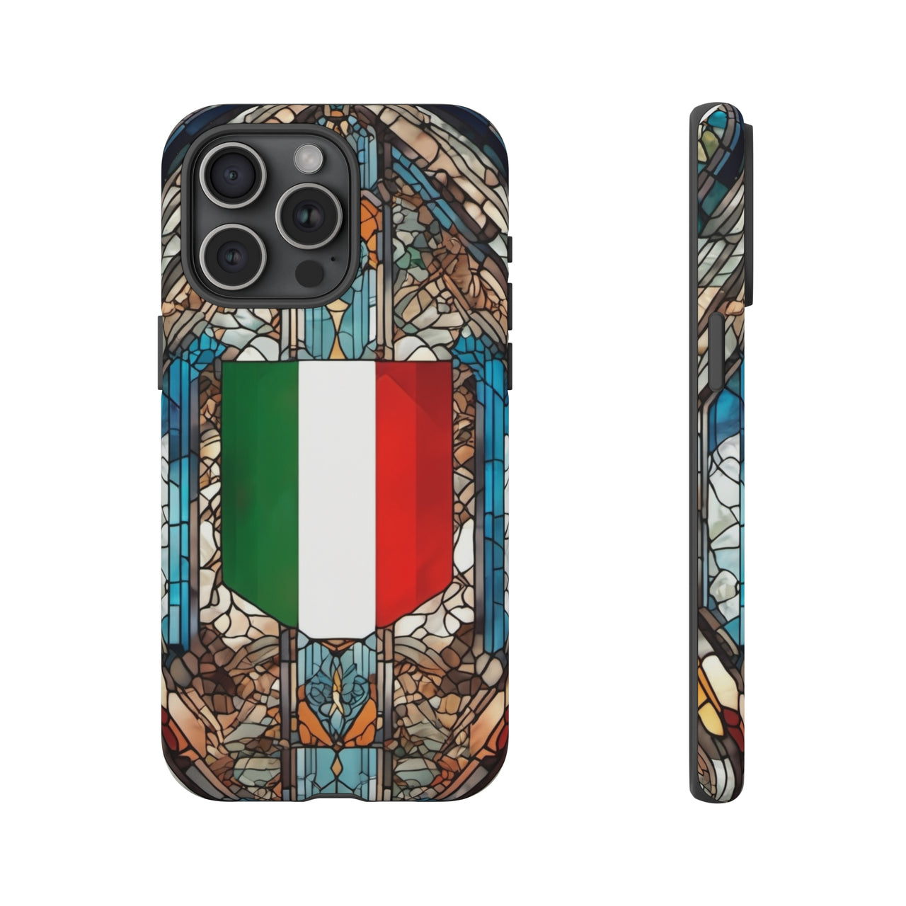 Coque Rigide iPhone - Blason italien et vitrail - Italie