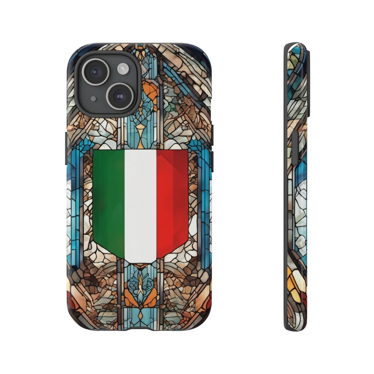 Coque Rigide iPhone - Blason italien et vitrail - Italie