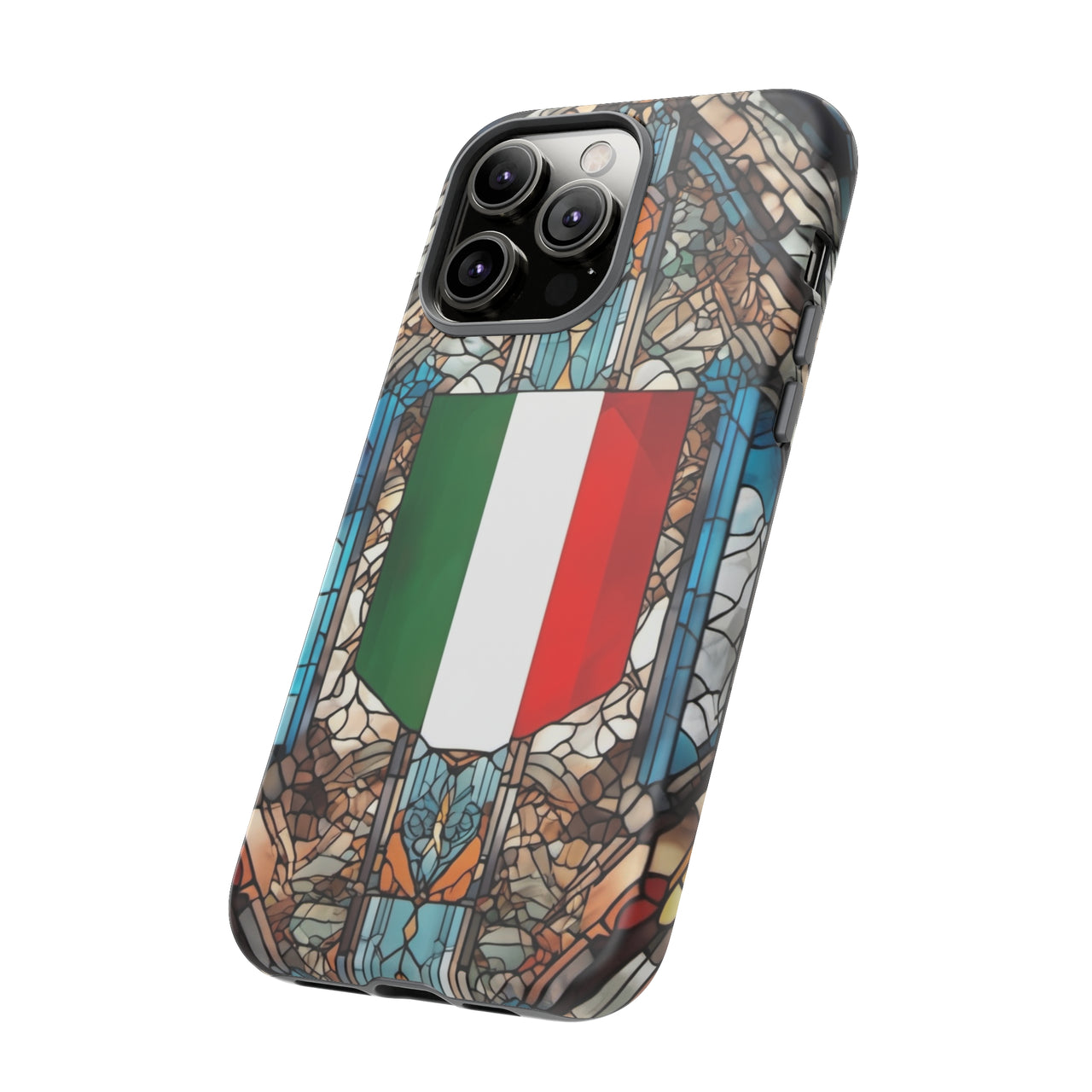 Coque Rigide iPhone - Blason italien et vitrail - Italie