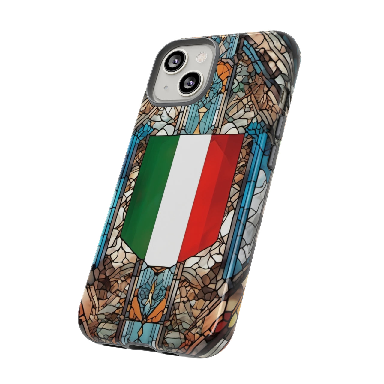 Coque Rigide iPhone - Blason italien et vitrail - Italie