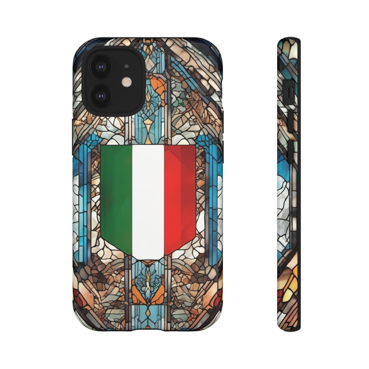 Coque Rigide iPhone - Blason italien et vitrail - Italie