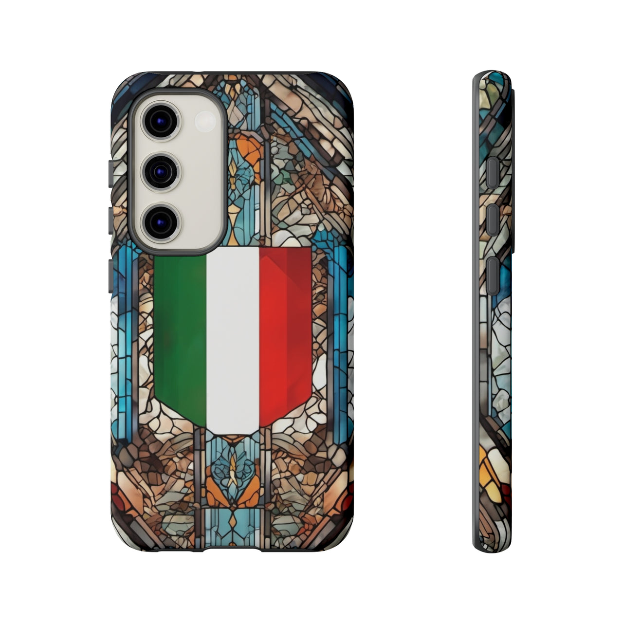 Coque Rigide iPhone - Blason italien et vitrail - Italie