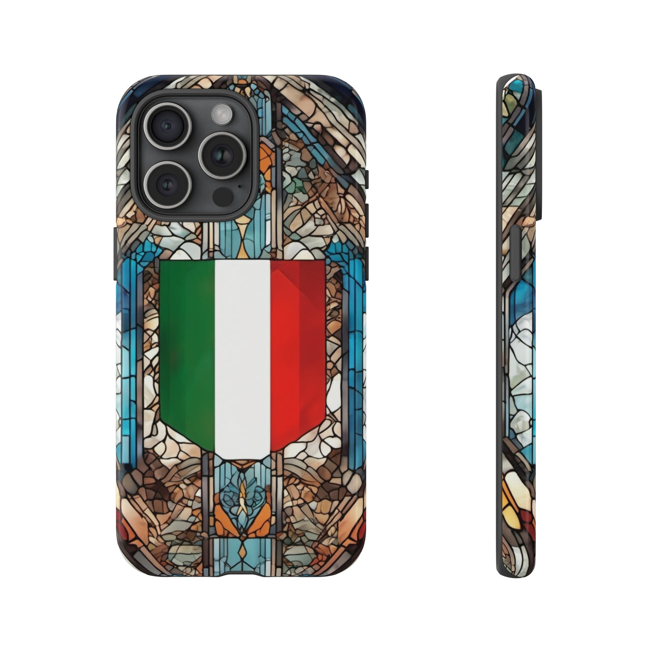 Coque Rigide iPhone - Blason italien et vitrail - Italie