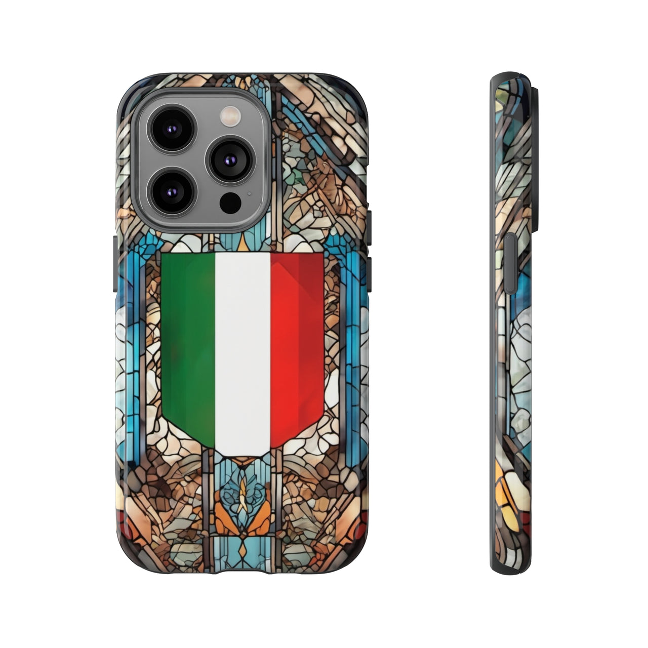 Coque Rigide iPhone - Blason italien et vitrail - Italie