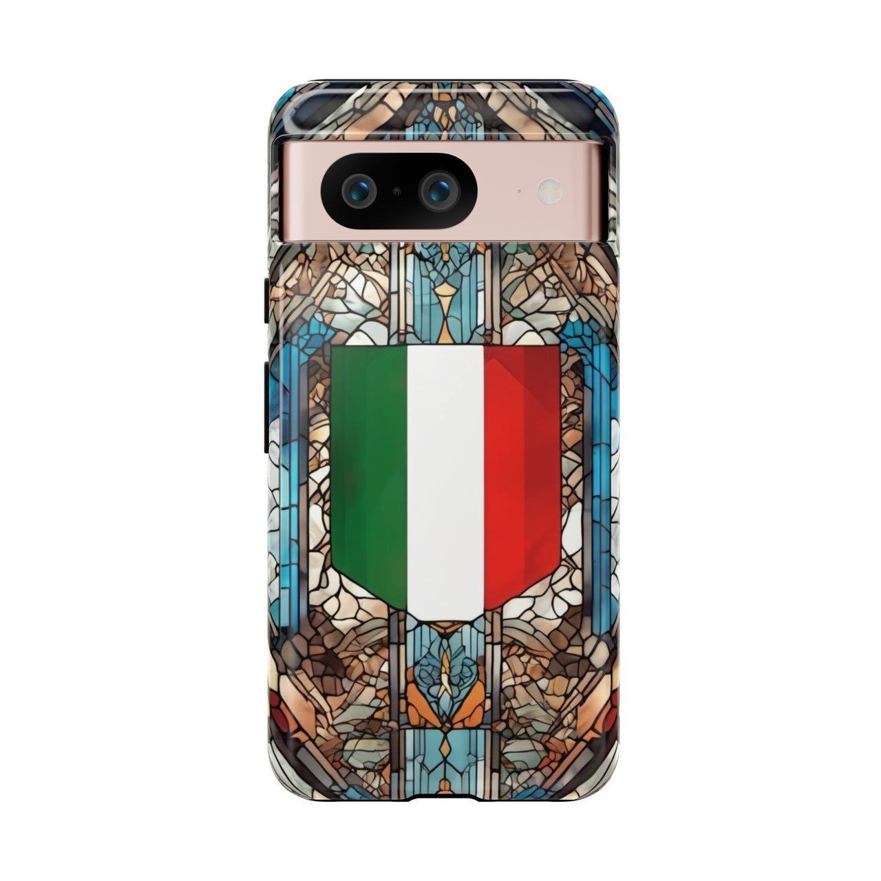 Coque Rigide iPhone - Blason italien et vitrail - Italie