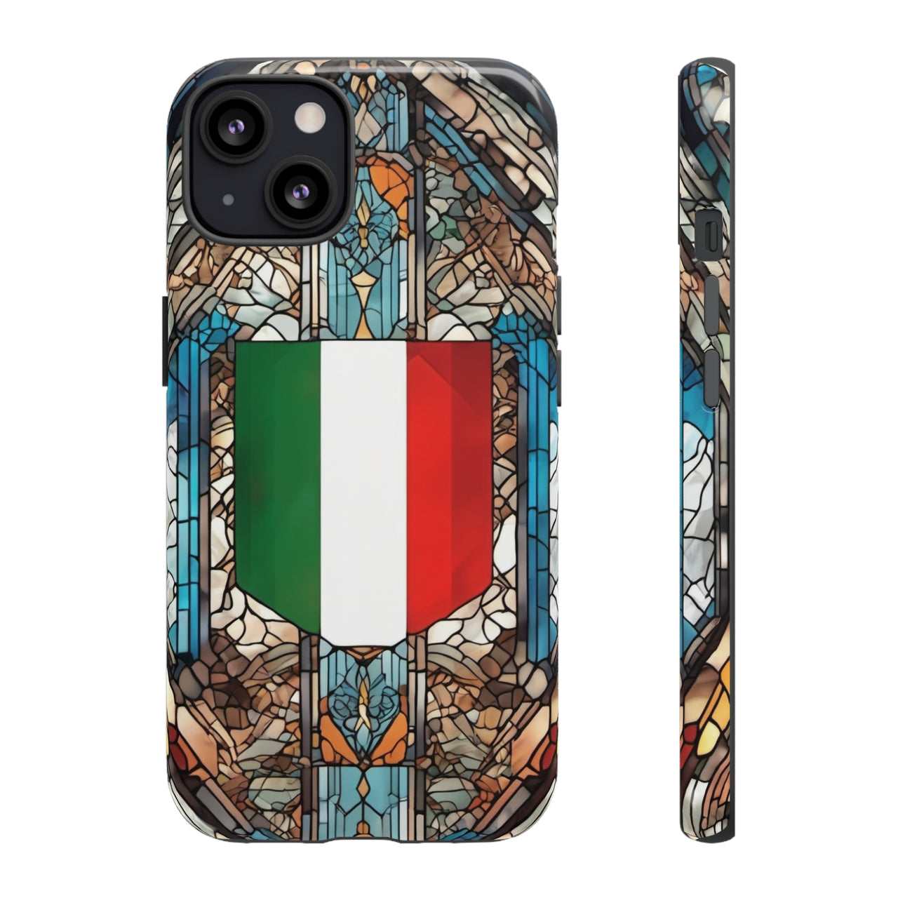 Coque Rigide iPhone - Blason italien et vitrail - Italie