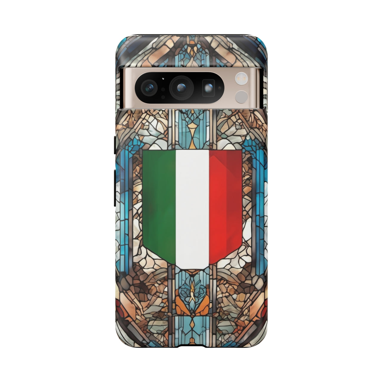 Coque Rigide iPhone - Blason italien et vitrail - Italie